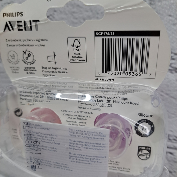 PHILIPS AVENT NIGHTTIME PACIFIERS 'STARZY' GLOW-IN-DARK SOOTHING COMFORT - Picture 11 of 15